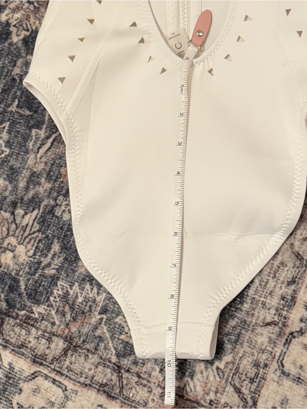 GIGI C| NWT White Halter One-Piece Swimsuit with Zipper Front in Size XS - Picture 7 of 13